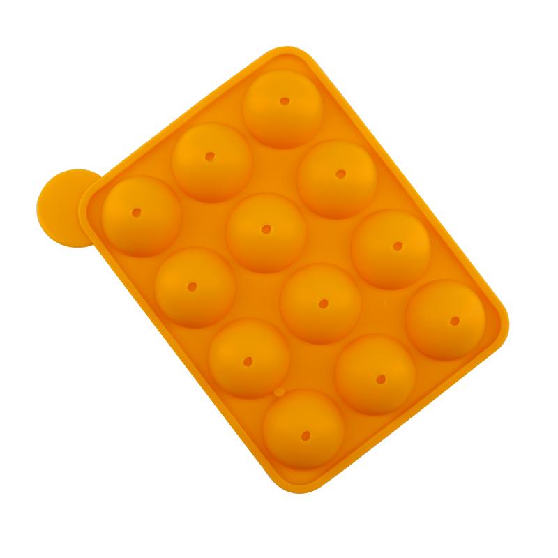 Molde de Silicona para Cake Pops de 12 Agujeros Molde de Corte con Forma de Bola Molde para Caramelo Chocolate Cake Lollipop Herramienta Accesorios de Bandeja de Hielo para Hornear en Cocina