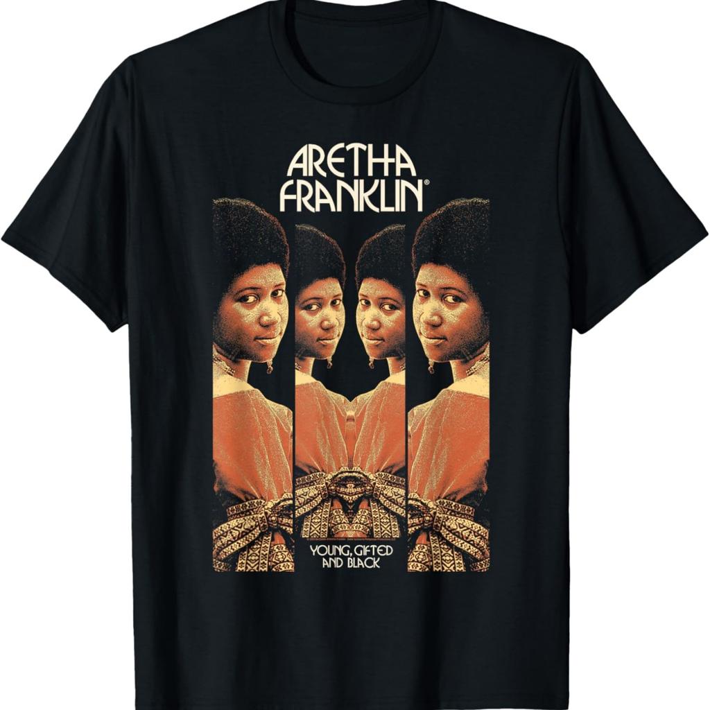 Aretha Franklin Young Gifted and Black Reflected T-Shirt