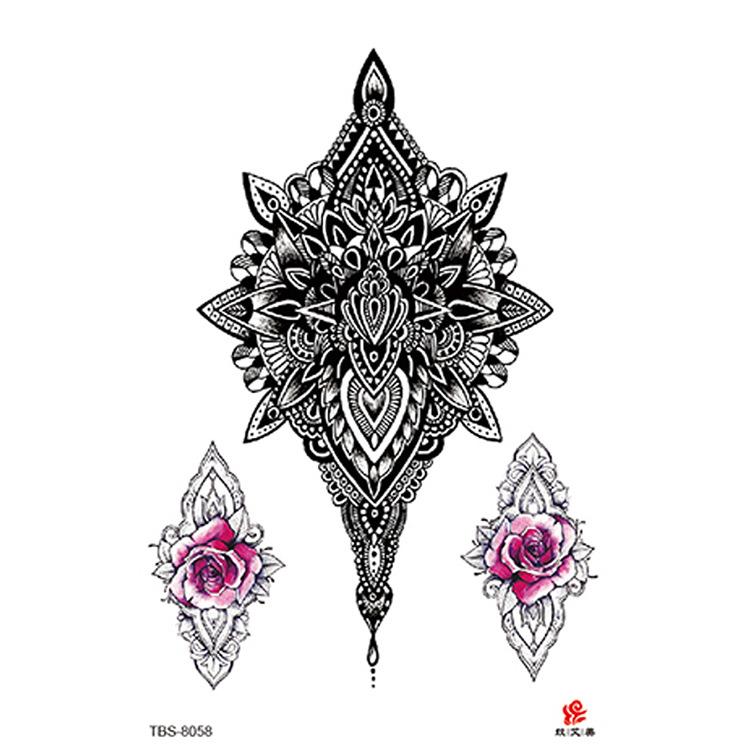 High Quality Waterproof Women's Sexy Flower Animal Tribal Temporary Body Art Tattoos Tattoo Stickers