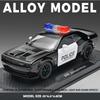 Simulation 1/32 Dodge Hellcat Police Car Die-Cast Model Pull-Back Sound and Light Collection Ornament Alloy Miniature Voiture