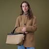 Toro Leather Handle Canvas Bag_beige