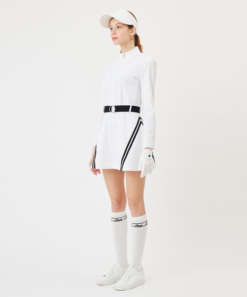 A Ben Onfield Zip-Up Dress White
