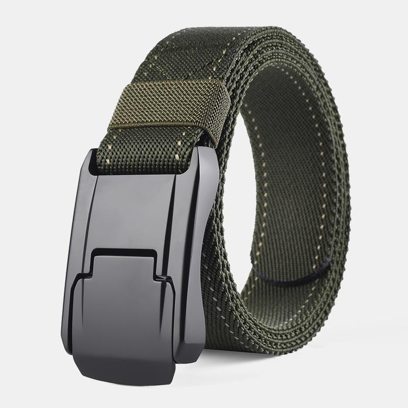 Men'S Outdoor Tactical Belt Zinc Alloy Button Head Elastic Belt Belt Belt Men'S