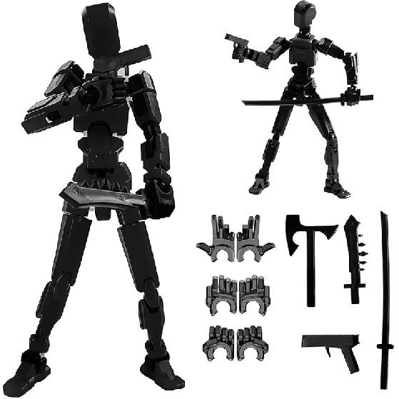 (Assembly Completed) Titan13 Action Figure Set,Upgrade Lucky Robot 13 Action Figure,3D Printed Multi-Jointed Movable,Nova 13 Action Figure for