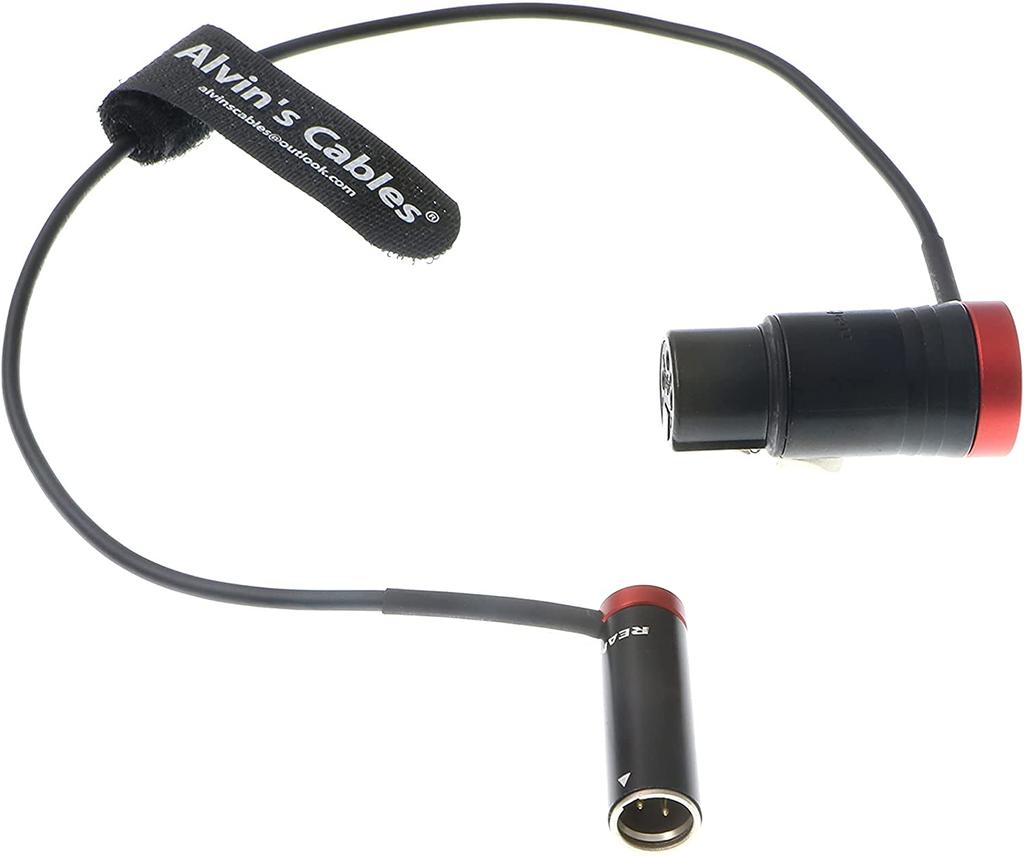 Low-Profile 3-Pin Mini-XLR Male to Full-Size XLR Female Audio Cable for BMPCC 4K 6K Camera Video Assist, Original Connector, Color: Alvin's Cables,