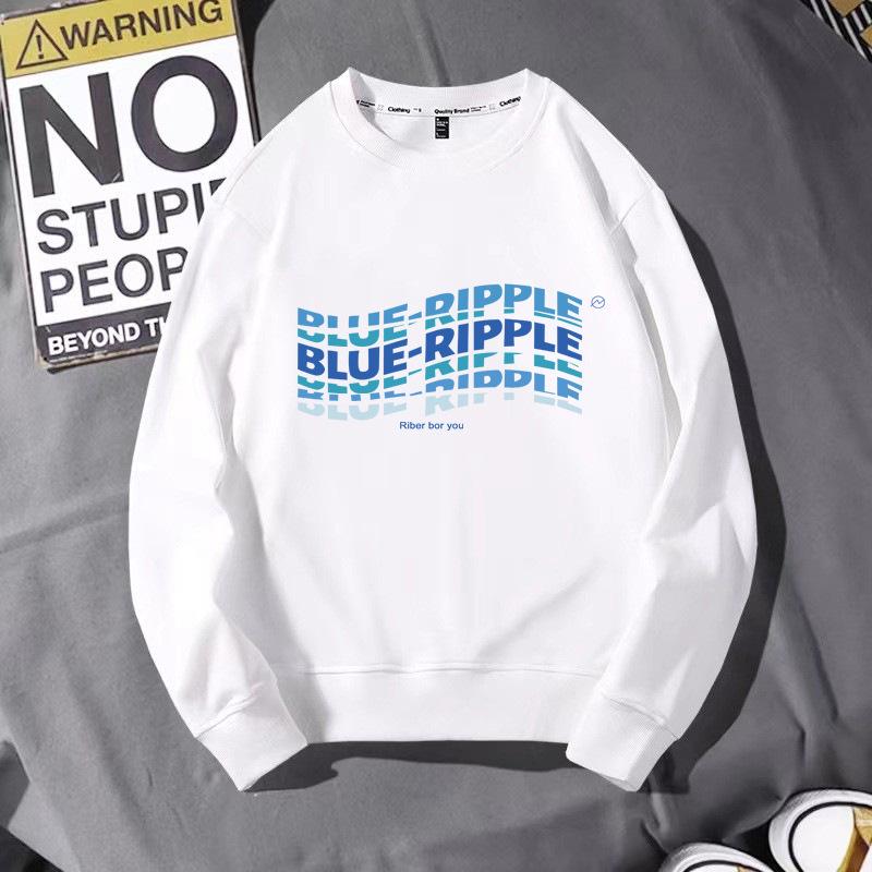 Men's 2023 Trendy Sports Hoodie, Loose Fit, Plus Size, Round Neck, Printed Autumn/Winter Internet Celebrity Style.