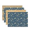 12 Sheets/set Christmas Wrapping Paper Reindeer Snowflakes Christmas Tree Pattern Kraft Paper Festival Gift Decorative Paper