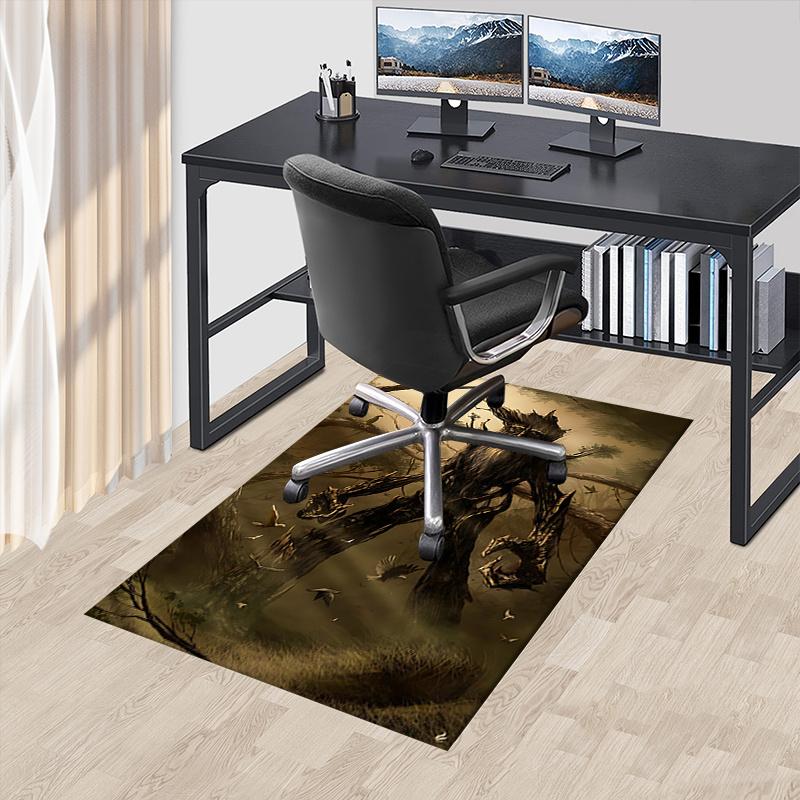 

Lord of the Rings Polyester Office Carpet Chair Mats, Home Decor Dormitory Floor Protector with Anti-Skid Backing, Large Area Coverage,Chris 60cm by 90cm