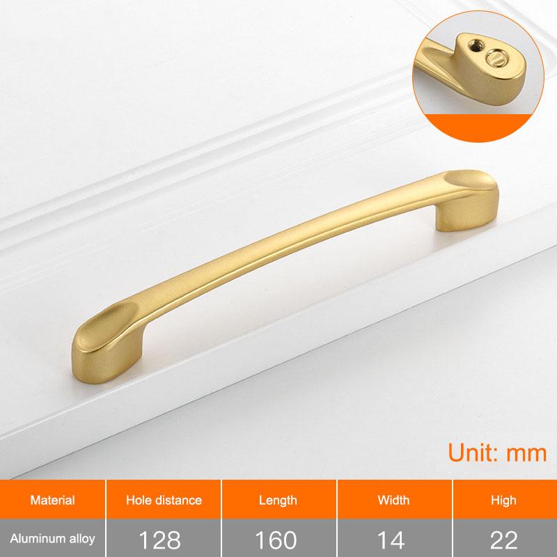 

Aluminum Alloy Cabinet Handle Door Handle Furniture Pull for Kitchen Cupboard Dresser Drawer, 22mm Screw 8103-128 Gold
