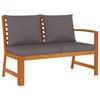 5 Piece Garden Dining Set with Cushions Solid Acacia Wood