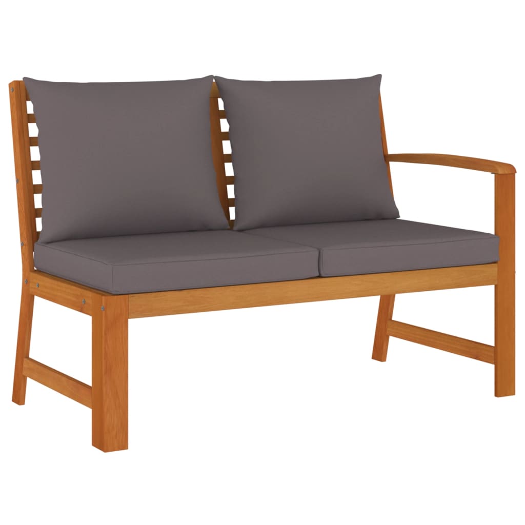 5 Piece Garden Dining Set with Cushions Solid Acacia Wood