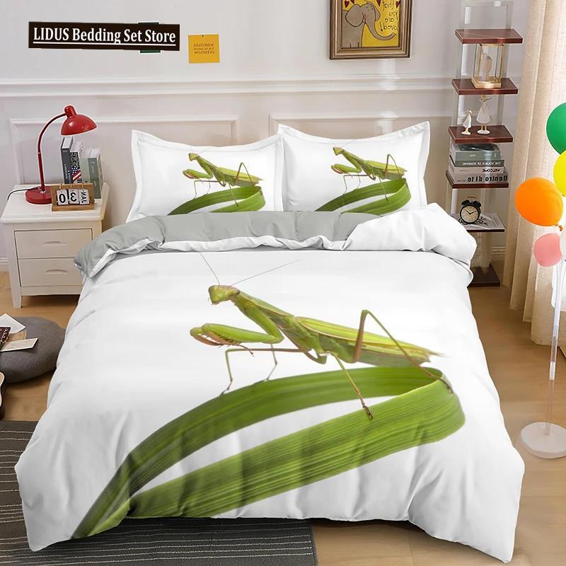 Zelený kudlanka Zelený kudlanka Povlak na peřinu Král Královna Velikost Hmyzí Téma Ložní prádlo Sada Pro Děti Dospívající Dospělí Divoká zvěř Povlak na přikrývku Povlak na polštář