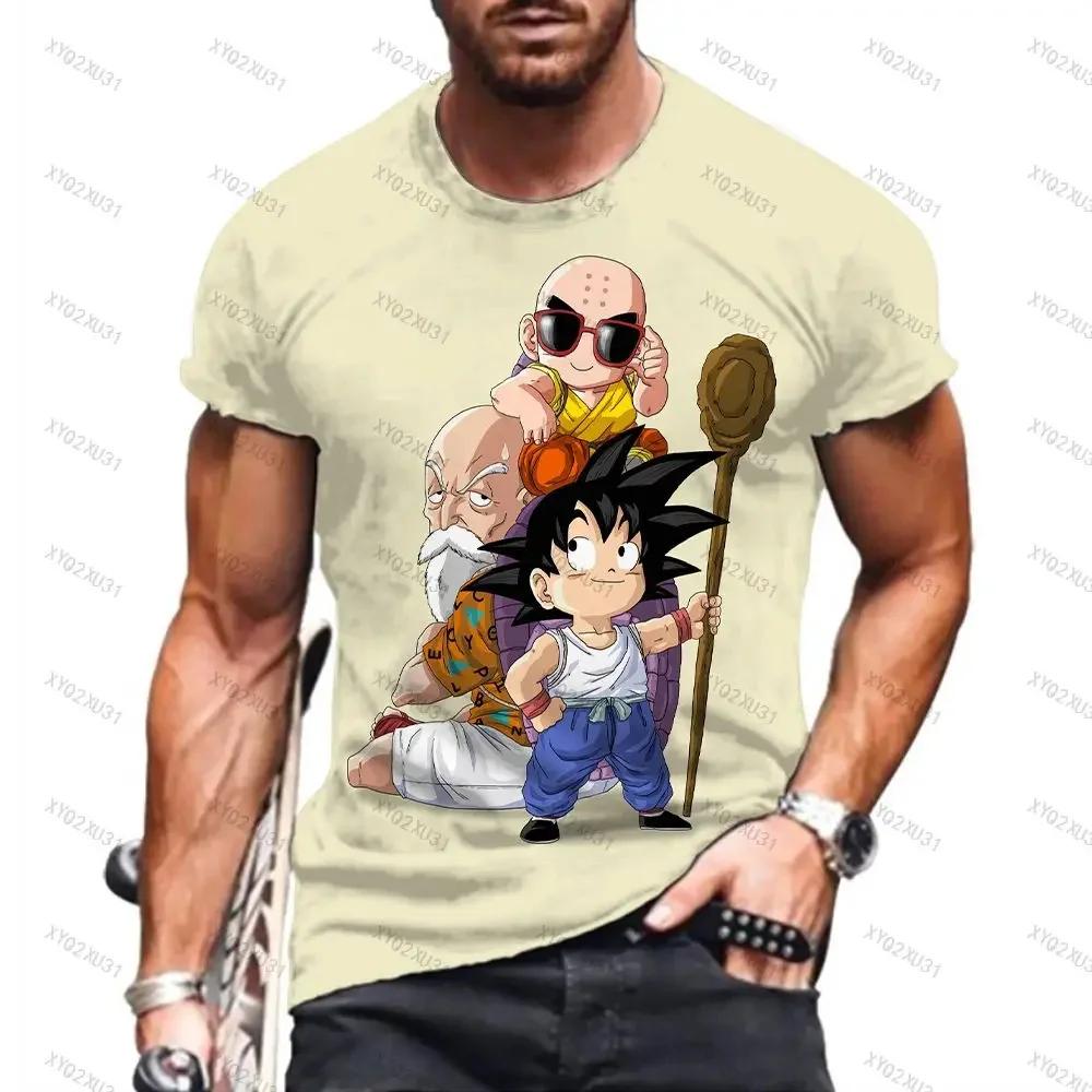 

Футболка с коротким рукавом аниме Gentleman Y2k Dragonballs 2025 года, мужская одежда, новинка лета в топах и футболках, одежда для мальчиков Naruto, футболки S