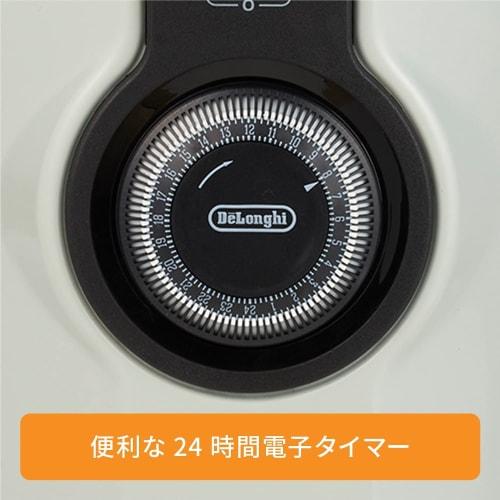 De'Longhi Oil Heater HJ0812 Electric Heater Zero Wind Heating Quiet Hard to Dry Surface Temperature Approx. 80 24 Hour Timer Safety Plug [8-10 Tatami]