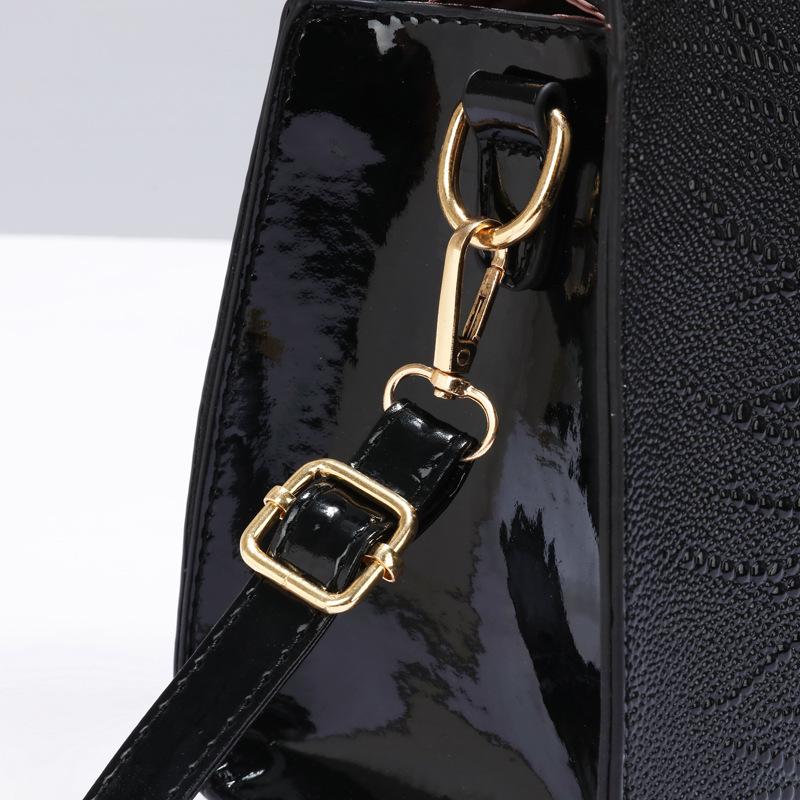 Women's Fashion Luxury Hot-Sale Patent Leather Lizard Pattern Shoulder Crossbody Top Handle Bag