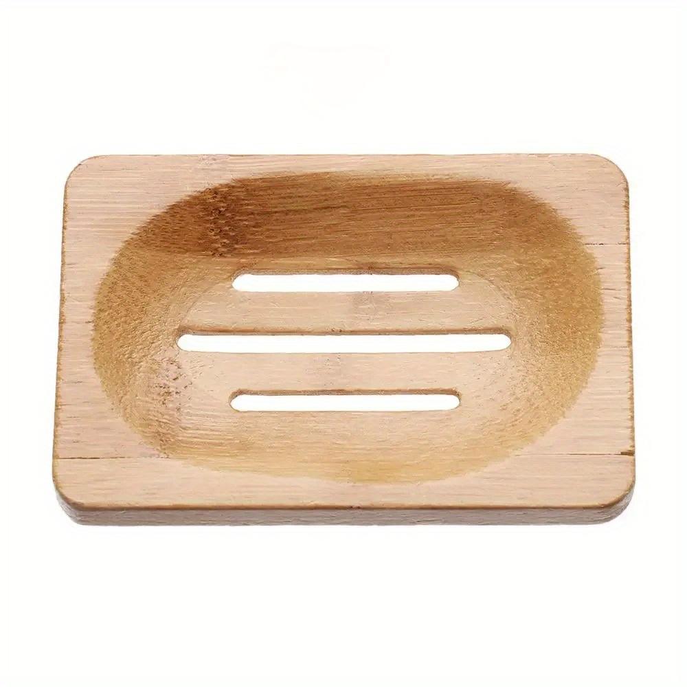 1 jabonera de madera para baño, escurridor de jabón, soporte para jabón de ducha, accesorios de cocina, contenedor de bambú