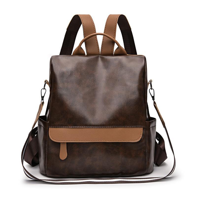 2025 Women's High-End Korean Versatile Backpack - Fashionable, Large Capacity, Retro Casual School Bag