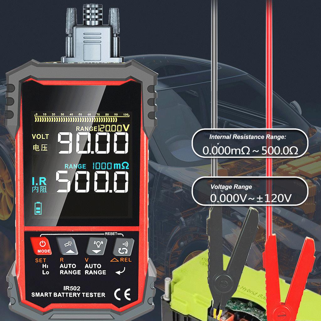 Battery Internal Resistance Voltage Tester TN LCD Display Automatic Battery Analyzer