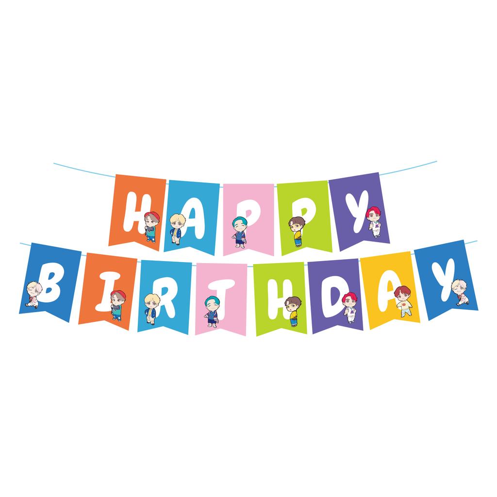 42pcs Kpop Bt21 Bts Fete A Theme Besoins Decoration Gateau Toppers Latex Ballon Joyeux Anniversaire Banniere Pull Drapeau Banderitas Acheter A Prix Bas Livraison Gratuite Avis Reels Avec Des Photos Joom