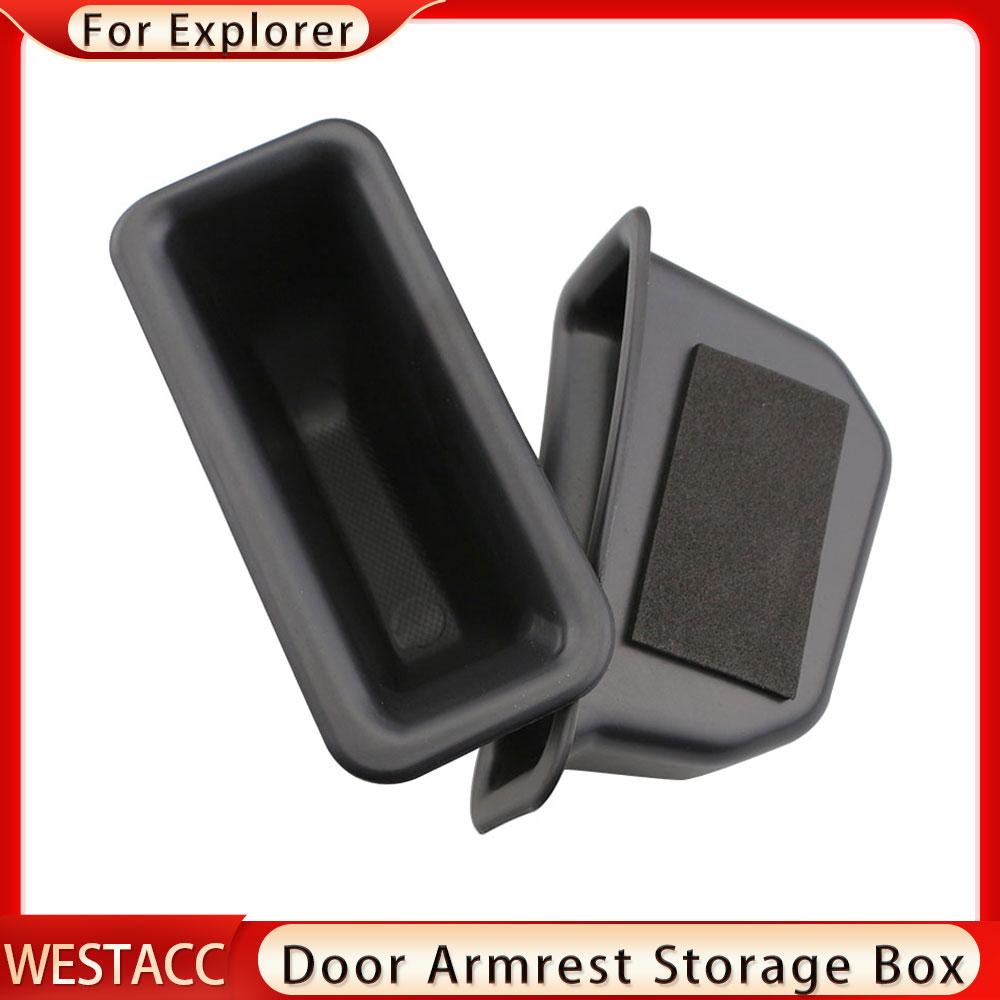 1 pereche de cutii cu mâner de ușă de mașină ABS cutie de depozitare pentru cotieră pentru ușă pentru suport Ford Explorer 2011 2012 2013 2014 2015