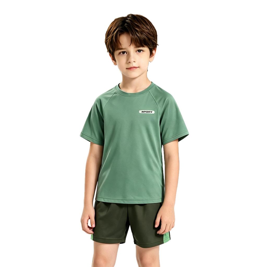 Boys' Quick Dry Activewear Set - 2 Piece Athletic Outfit for Sports and Outdoor Activities