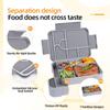 Divided Bento Box Large Capacity Microwave Lunch Box with Fork Spoon Leakproof Food Container For Back To School Camping Kitchen