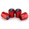 New Car Aluminum For BMW Tri Color Stripe Strip Decoration Emblem 4pcs Tire Valve Air Port Stem Cover Caps Wheel Hub Accessories BF2