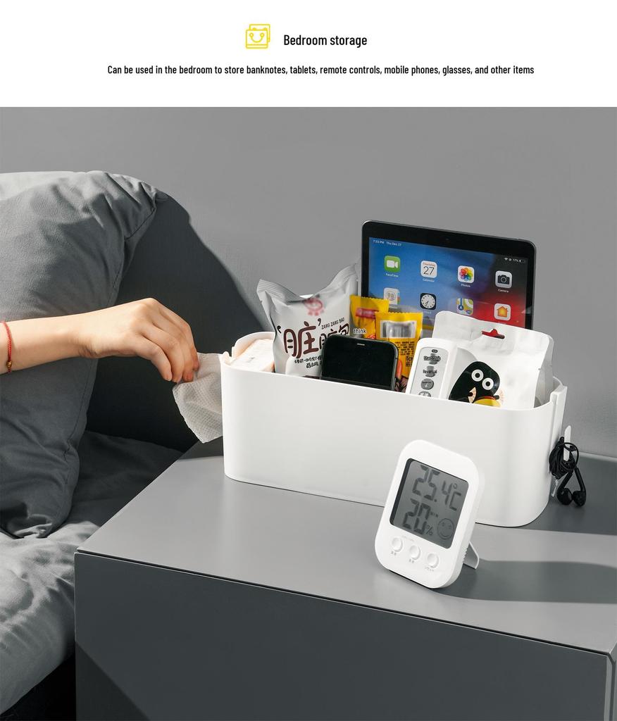 Bedside Hanging Shelf: Punch-Free Dorm Bunk, Student Organizer, Baby Diaper & Wipes Storage