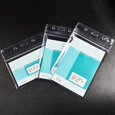 1 Stück transparenter Arbeiter-Kartenhalter für Frauen und Männer, weiches PVC, wasserdicht, Schutz für Visitenkarten, Ausstellungskarten, Bürobedarf