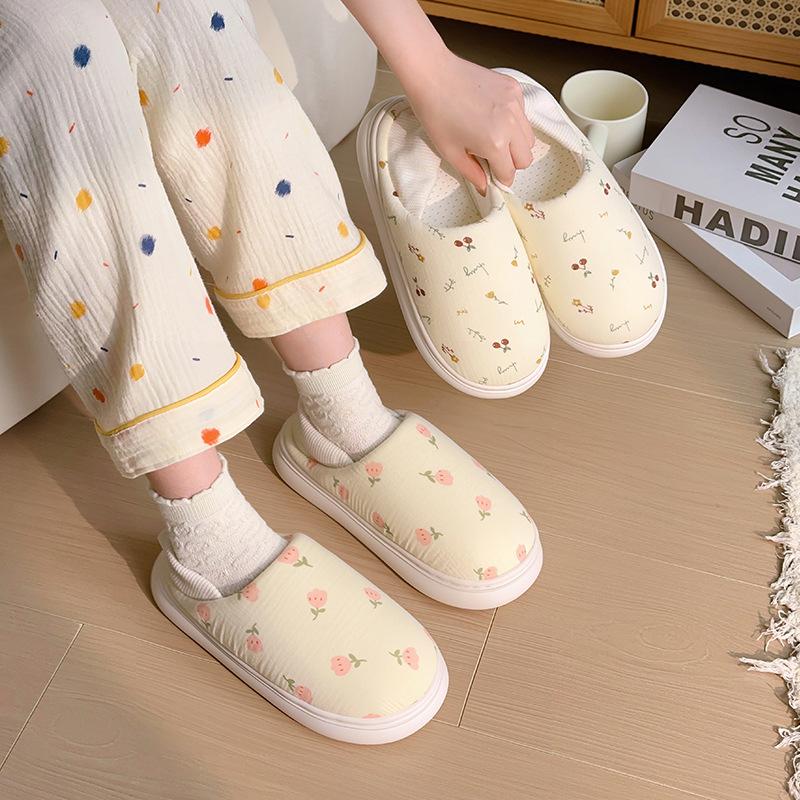 New Shoes Spring, Summer and Autumn Thin Waterproof Cotton Shoes Pregnant Women Postpartum Bag and Soft-soled Slippers