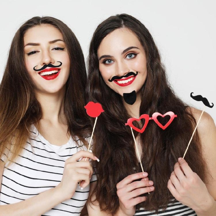 1-48Pcs Fake Cosplay Beards Mustaches Set, Cosplay Costume Accessories for Kid Adult Cosplay Party Halloween Festival