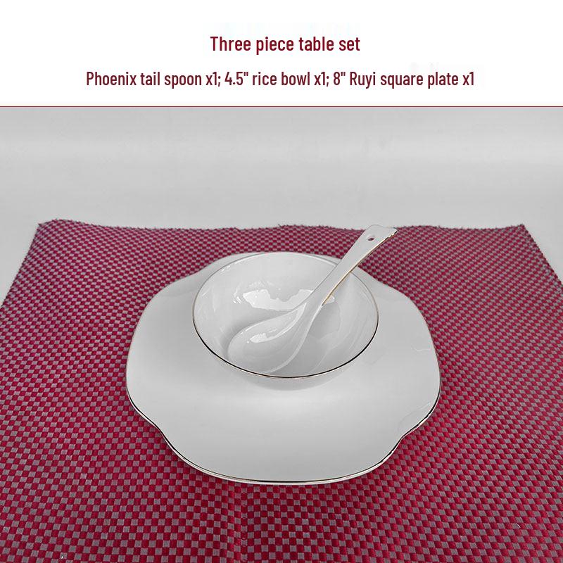 Luxurious Gold Rimmed Bone China Table Setting for Upscale Hotels and Private Clubs
