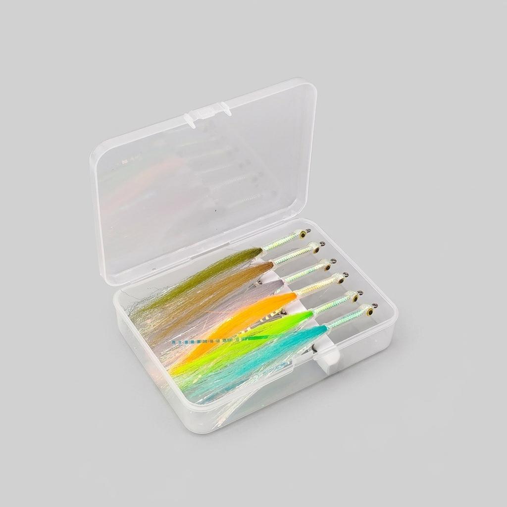 Fly Fishing Lure Baitfish Streamer with Weave Tube and Ribbon Design for Trout Bass
