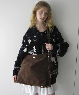 Dumaro Kyle Two-Way Crossbody Bag / Coffee (Suede)