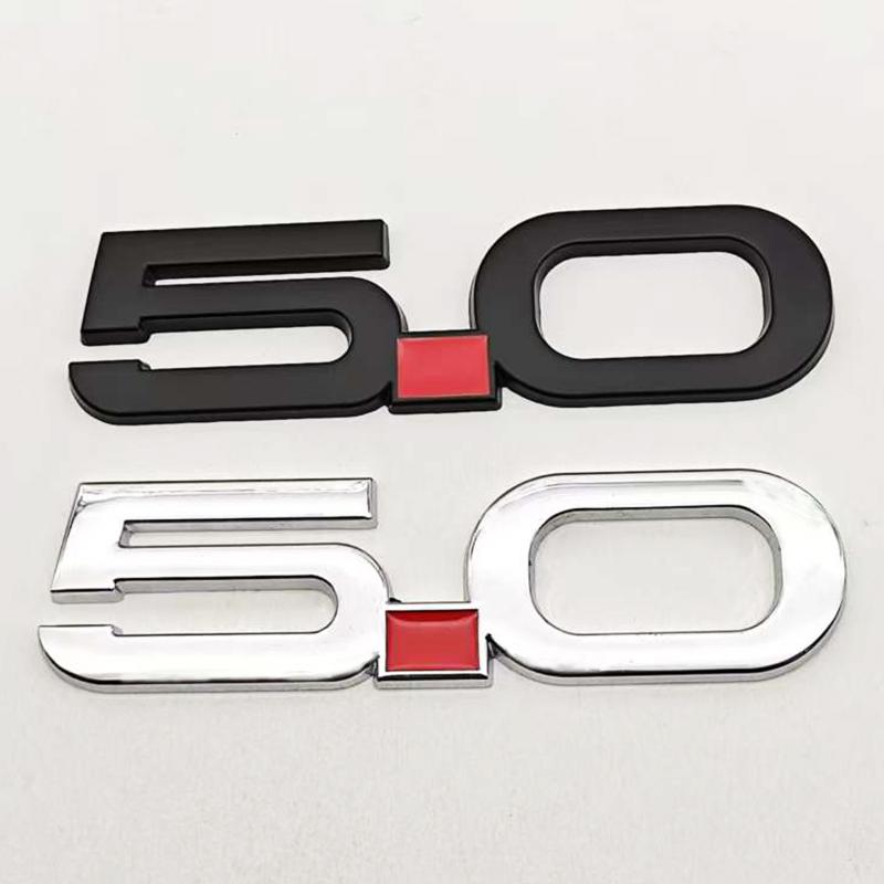 cjgnvt1 3D Metal Car Styling 5.0 COYOTE V8 Logo Badge Rear Trunk Emblem Fender Side Sticker For Ford Mustang GT SHELBY Auto Accessories