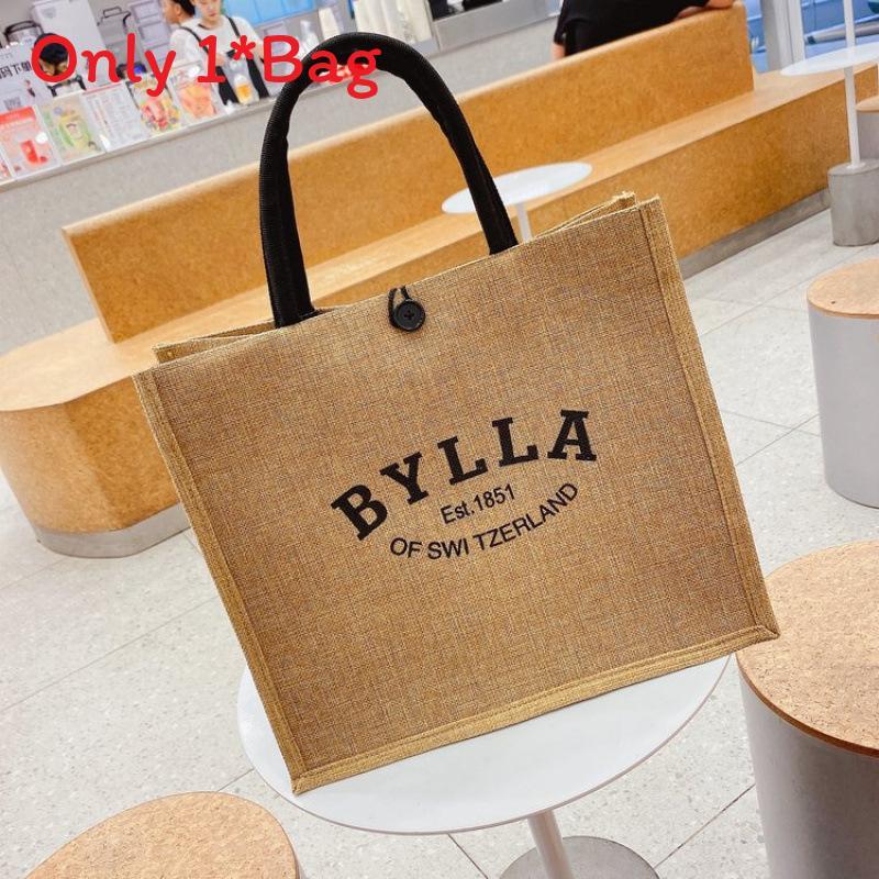 Snoopy Mickey Pattern Tote Bag With Cotton Linen Material For Daily Use And Trendy Casual Style