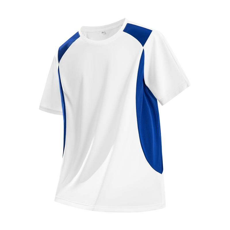 

Quick Drying T-shirt Men s Ice Silk Sports Short Sleeved Mesh Training Running Fitness Casual Top XXXXXL белый