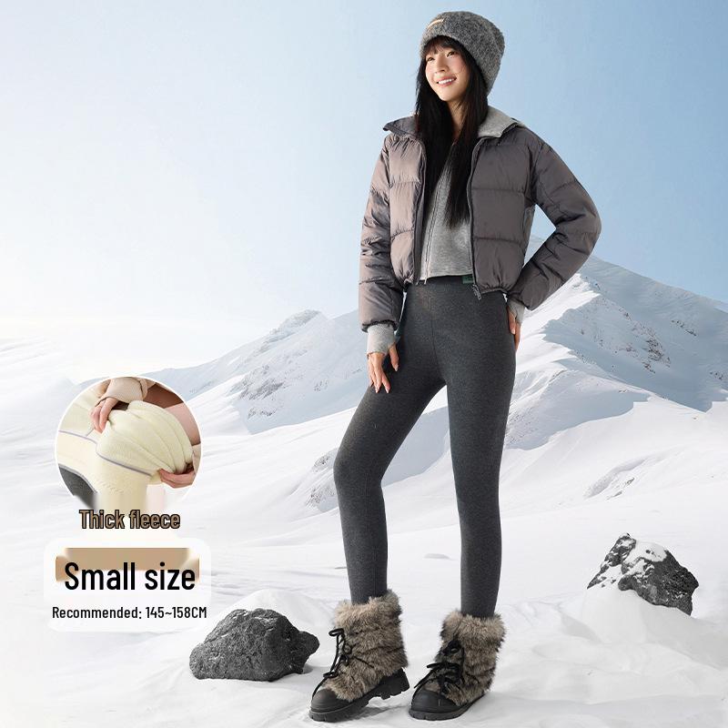 Women's Lambswool Cotton Pants - Autumn/Winter Thick Base Layer Plus Velvet, 2025 New Style Warm Tight Leggings.