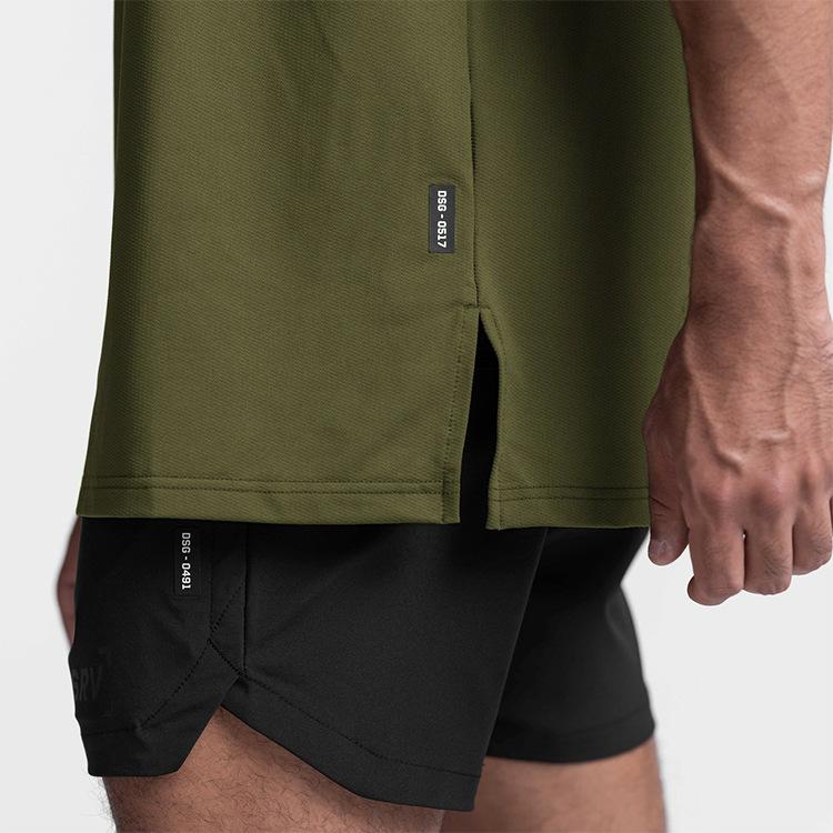 Summer Men's T-shirt Large Size Letters Print Quick Drying Short Sleeve Men T-shirts Short Sleeve Top