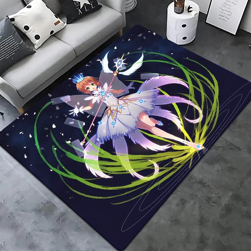 C-Cardcaptor Sakura Cute Cartoon Girl HD Print Carpet Living Room,kitchen,bedroom,Sofa,Table,Rug,Non-slip,Chair,Picnic,Camp,Mat