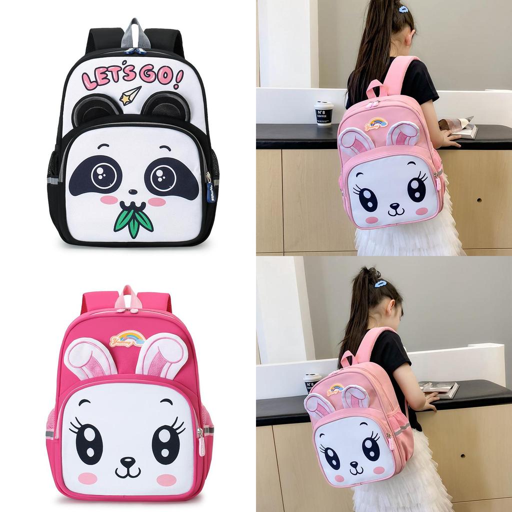 Trendy Lightweight Nylon Kindergarten Backpack For Kids Cute Cartoon Design Unisex