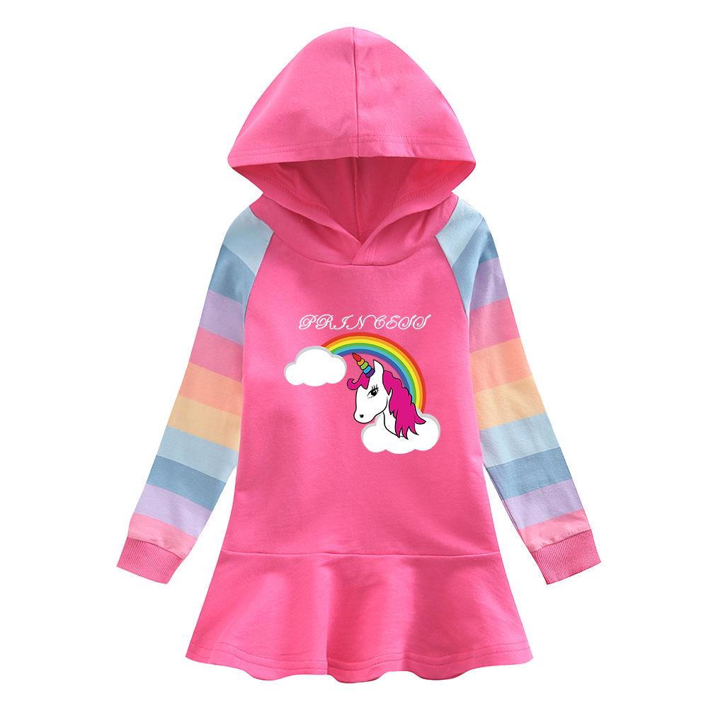 Girls  Hooded Sweatshirt Dress - Autumn/Spring 2026 Collection for Toddlers & Young Girls 120cm (Height: 110-120cm)