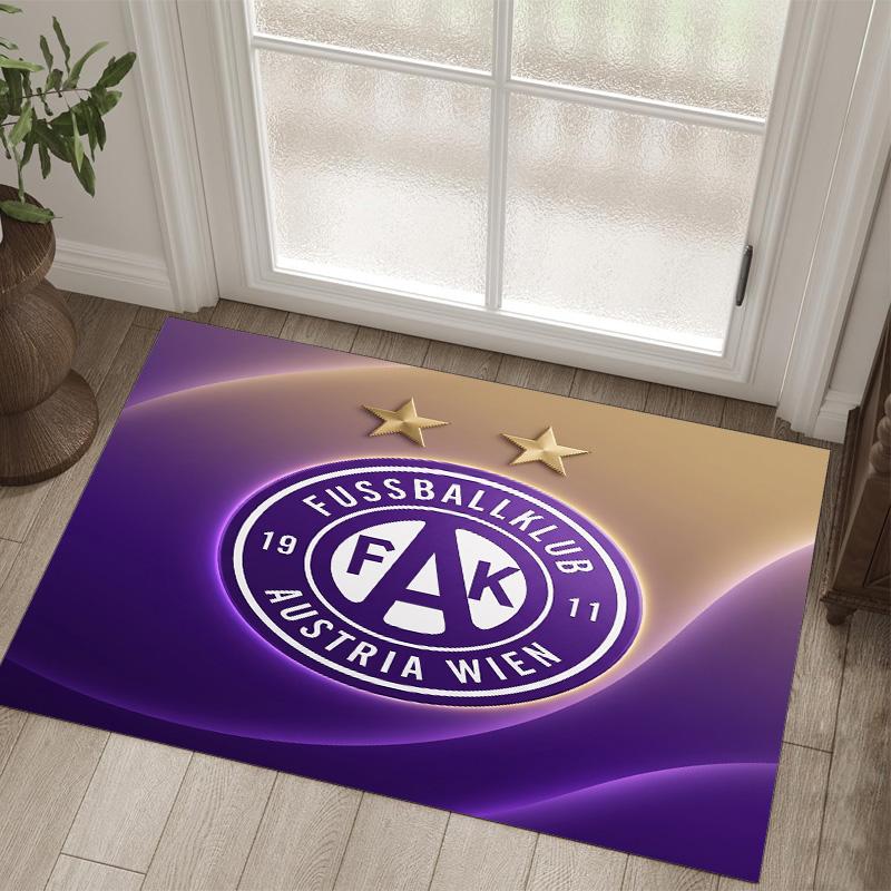 Austria Wien FC Design Crystal Velvet Carpet Cozy Non?Slip Printed Rug For Bedroom Living Room Entrance