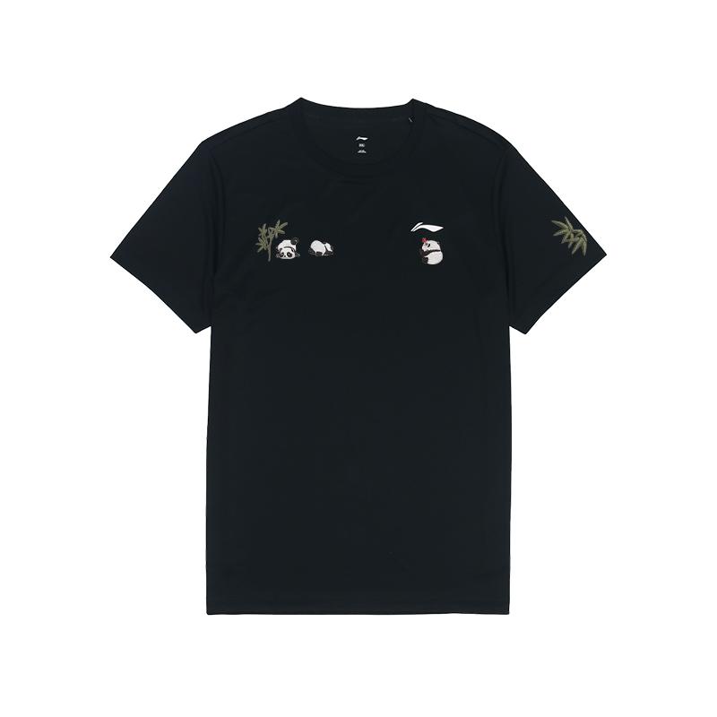 

LiNing Настраиваемая Дышащая Модная Свободная Простая Спортивная Футболка с Коротким Рукавом Унисекс Топы Черная ATSS463-1(КОМАНДА702-3.4.24) M