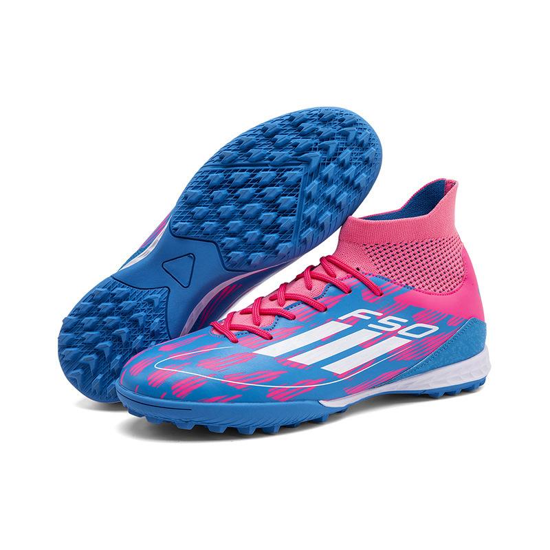 World Cup High-top Football Shoes Boys and Teenagers Students Women TF Broken Nails AG Long Nails Competition Training Shoes