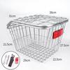 Large Capacity Rear Bicycle Basket, Universal Mount Bike Cargo Carrier for Mountain Bikes, City Bikes, and E-Bikes
