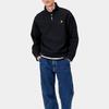 Carhartt WIP FW24 Half Zip American Script Sweatshirt Men sweatshirt Black I027014-89-XX