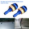 2pcs Universal Aluminum Alloy Car Auto Front Windshield Sprayer Washer Nozzle Blue