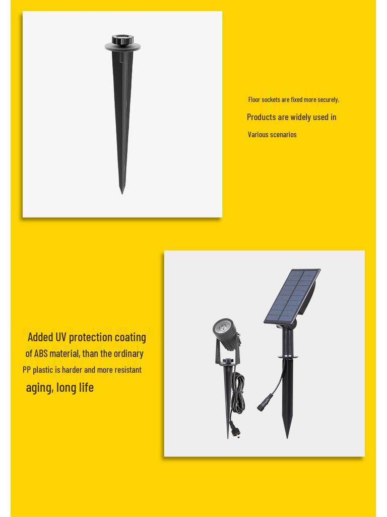 RGB Solar Lawn Spotlights - Outdoor LED Landscape Lights for Courtyard & Trees