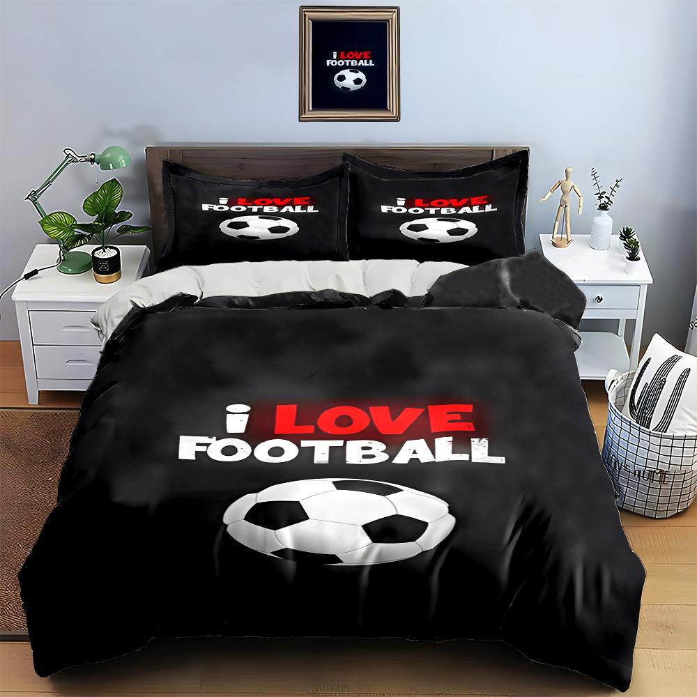 Bold football design. Bedding Duvet cover sets Duvet covers Pillowcases gifts (1 * Duvet Cover 2 * Pillowcases, without duvet insert)